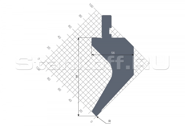 Пуансон гибочный STP 045 88 R0.8 835 s