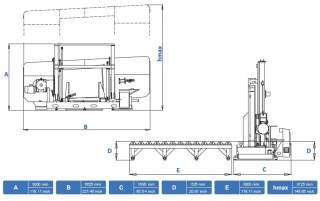 Станок ленточнопильный полуавтоматический CUTERAL CSM 1200/1300