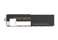 Оптоволоконный лазер в кабине с труборезом и сменным столом XTC-2060GT/3000 Raycus